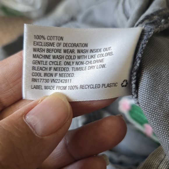 Mossimo Supply Co Denim Jacket XL Patches Button Front Casual Vintage Looks - Picture 10 of 10